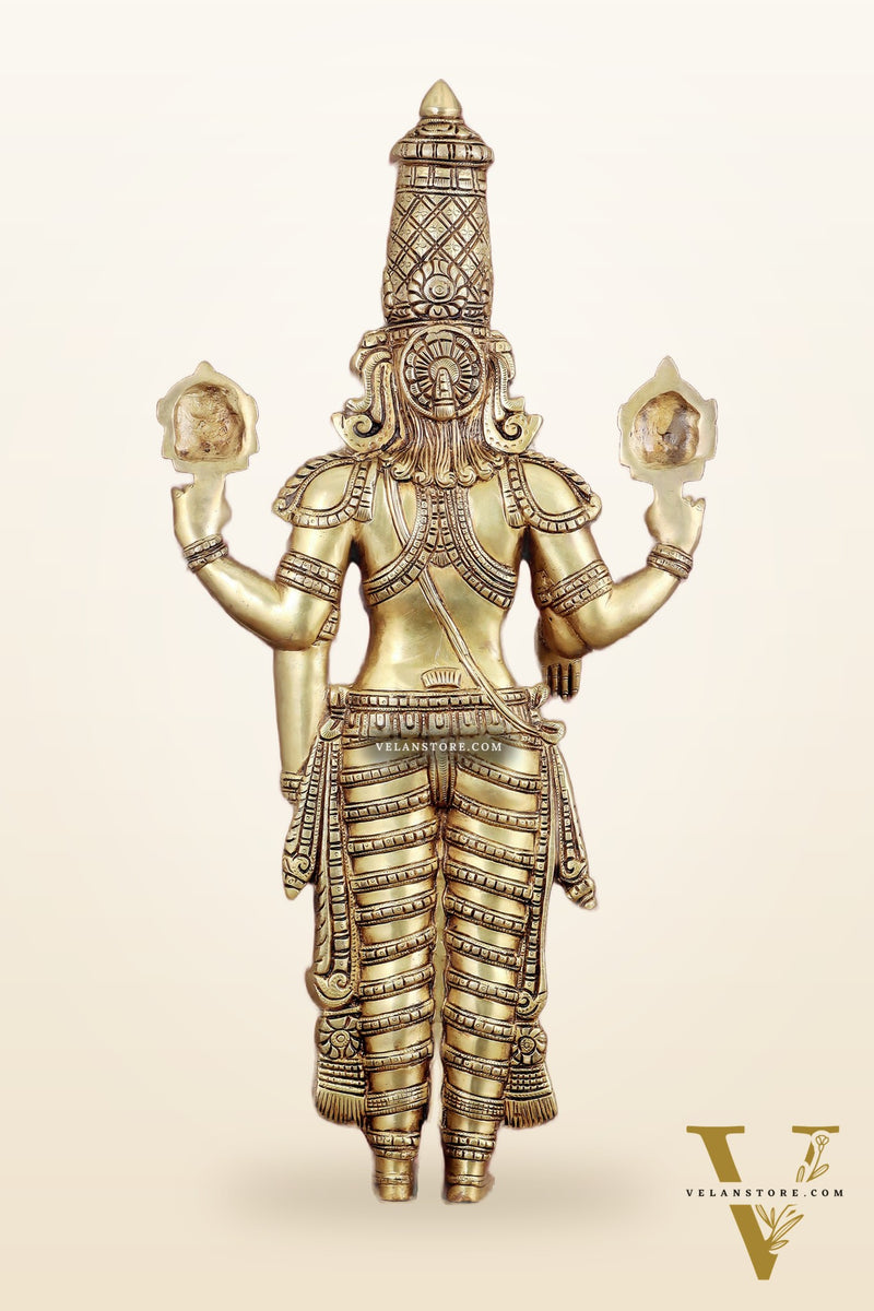 Pure Brass Tirupati Balaji Idol 33"