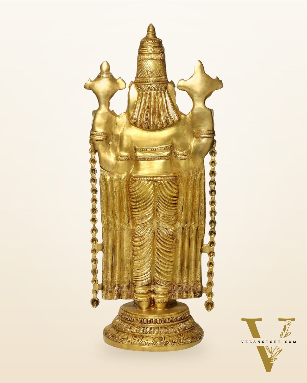 Pure Brass Tirupati Balaji Idol - 48" full body