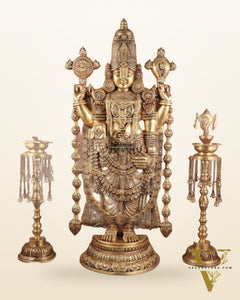 Pure Brass Tirupati Balaji Idol - 48"