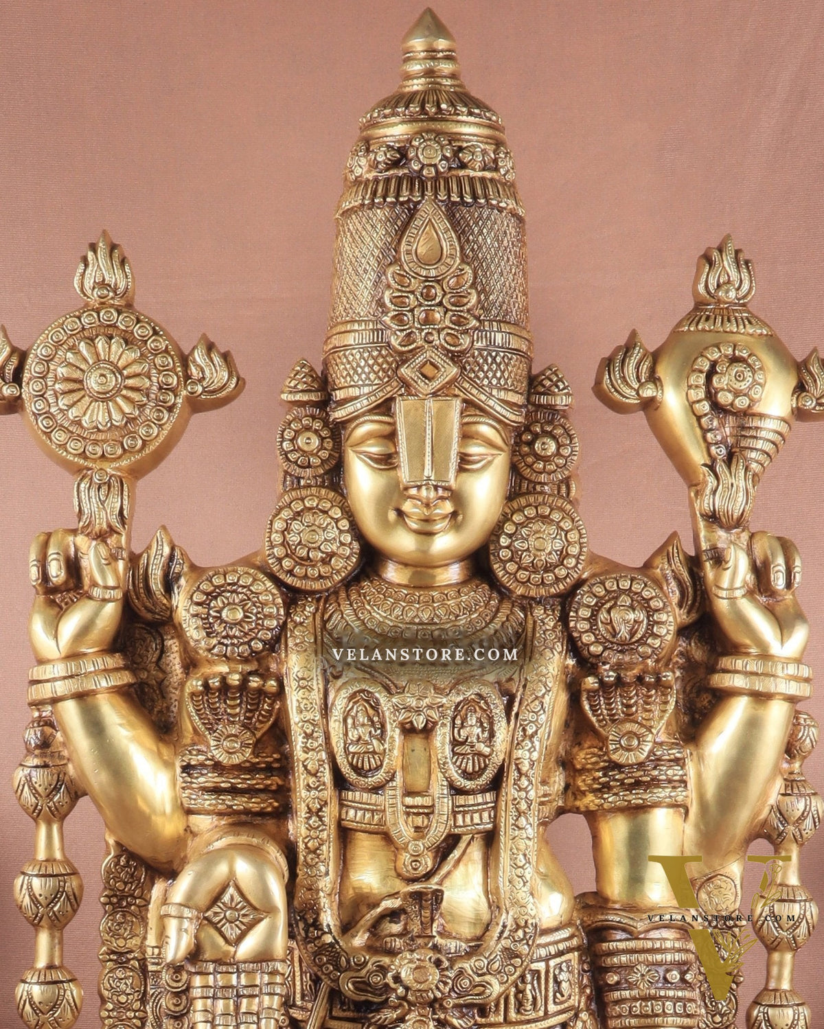 Pure Brass Tirupati Balaji Idol - 48"