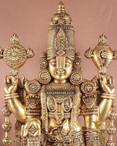 Pure Brass Tirupati Balaji Idol - 48"