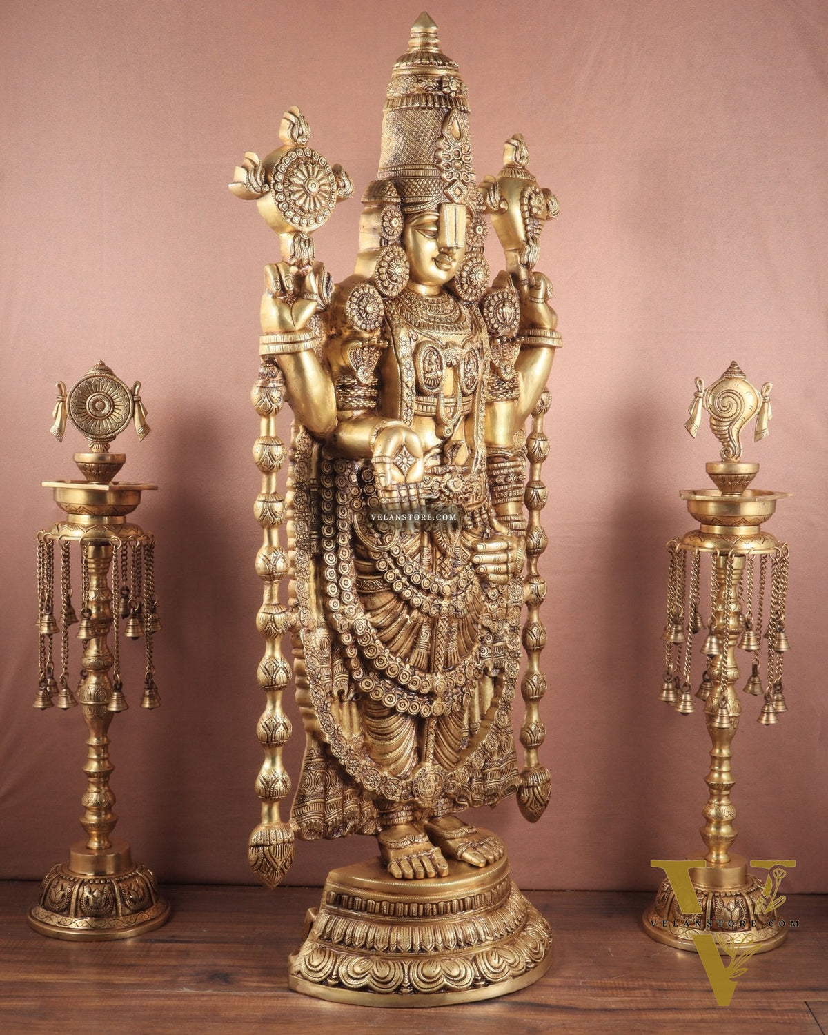 Pure Brass Tirupati Balaji Idol - 48"
