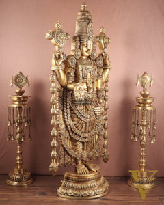 Pure Brass Tirupati Balaji Idol - 48"