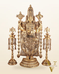 Pure Brass Tirupati Balaji Idol - 48"