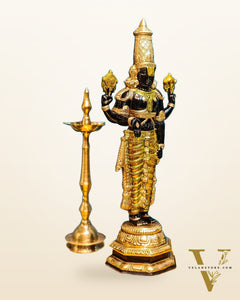 Pure Brass Tirupati Balaji Idol | Lord Venkateshwara's Divine Form | 33 inch