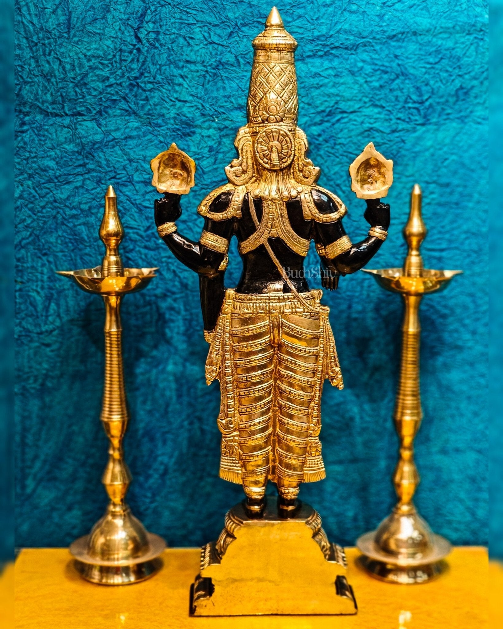 Pure Brass Tirupati Balaji Idol | Lord Venkateshwara's Divine Form | 33 inch