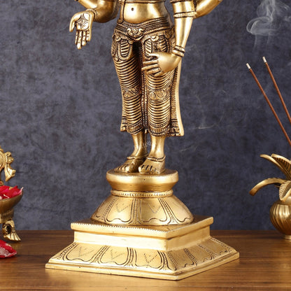 Pure Brass Tirupati Balaji Statue - 19"