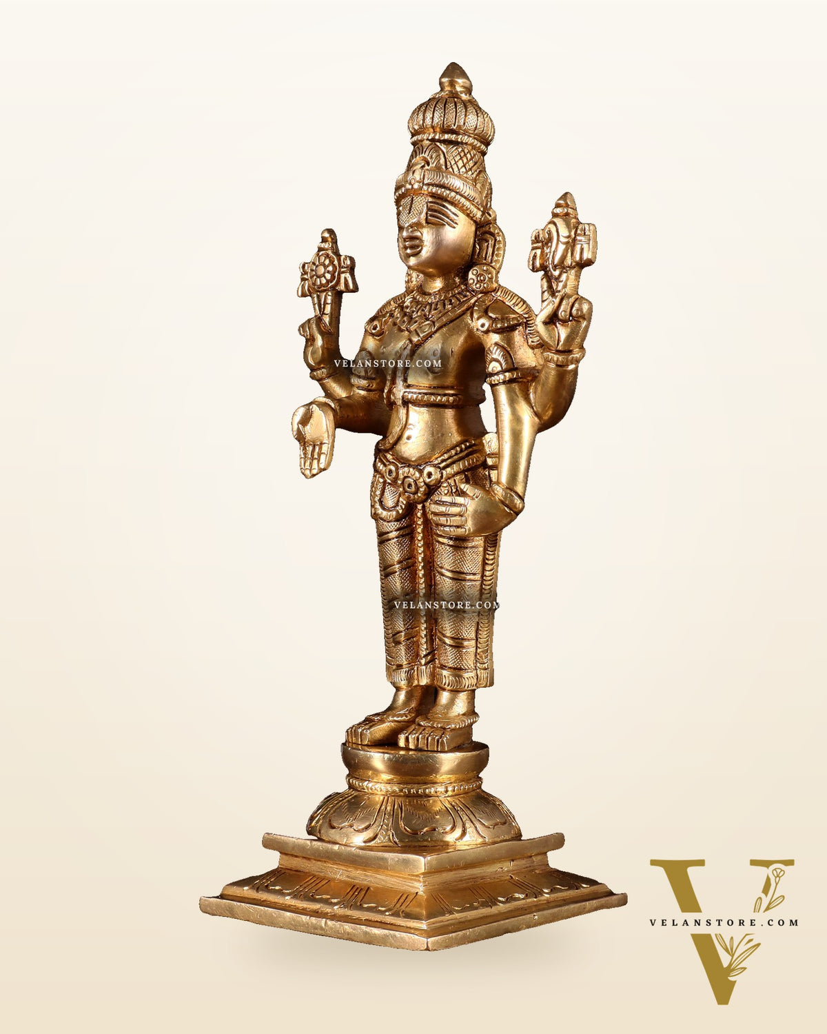 Pure Brass Tirupati Balaji Statue – 9.5 Inch