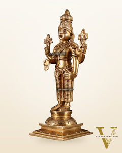 Pure Brass Tirupati Balaji Statue – 9.5 Inch