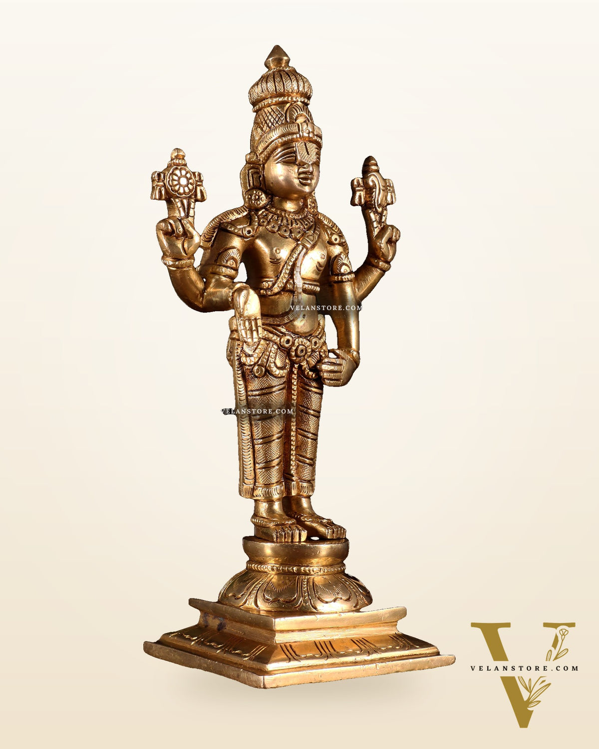 Pure Brass Tirupati Balaji Statue – 9.5 Inch