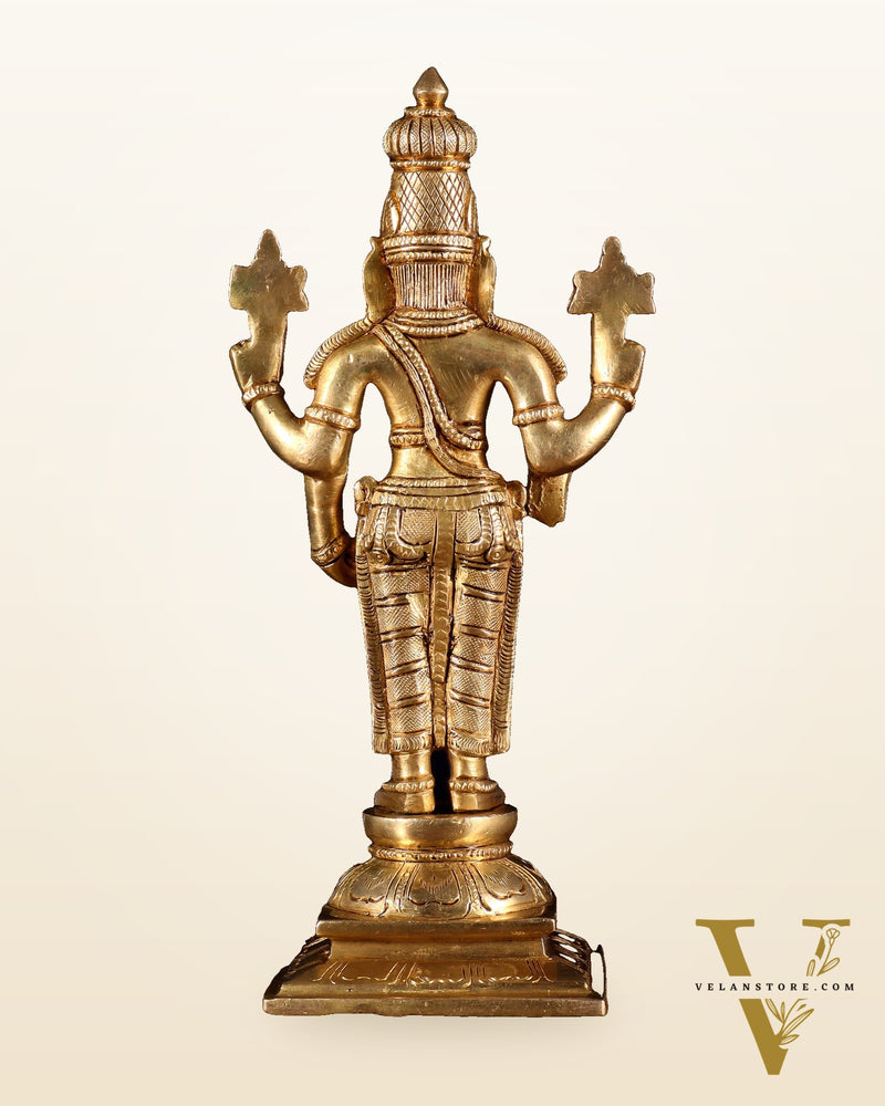 Pure Brass Tirupati Balaji Statue – 9.5 Inch