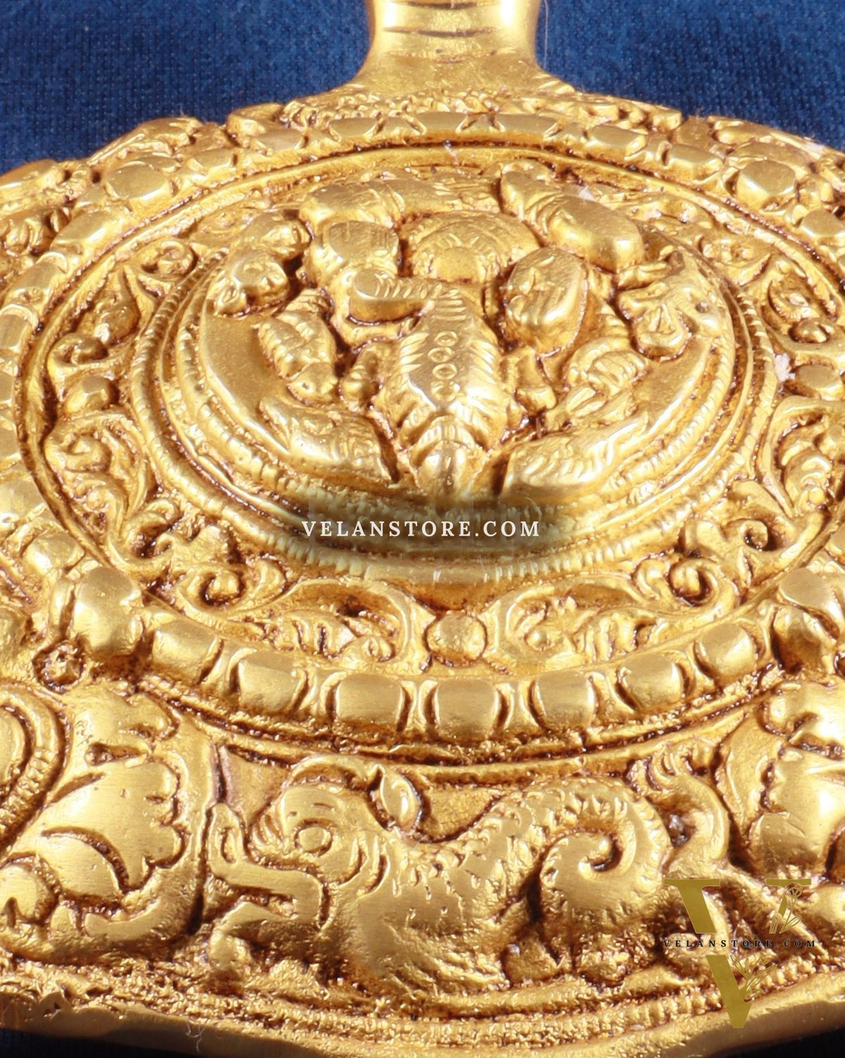 Pure Brass Tortoise with Lord Ganesha Engraving – Vastu Approved, 8 Inch