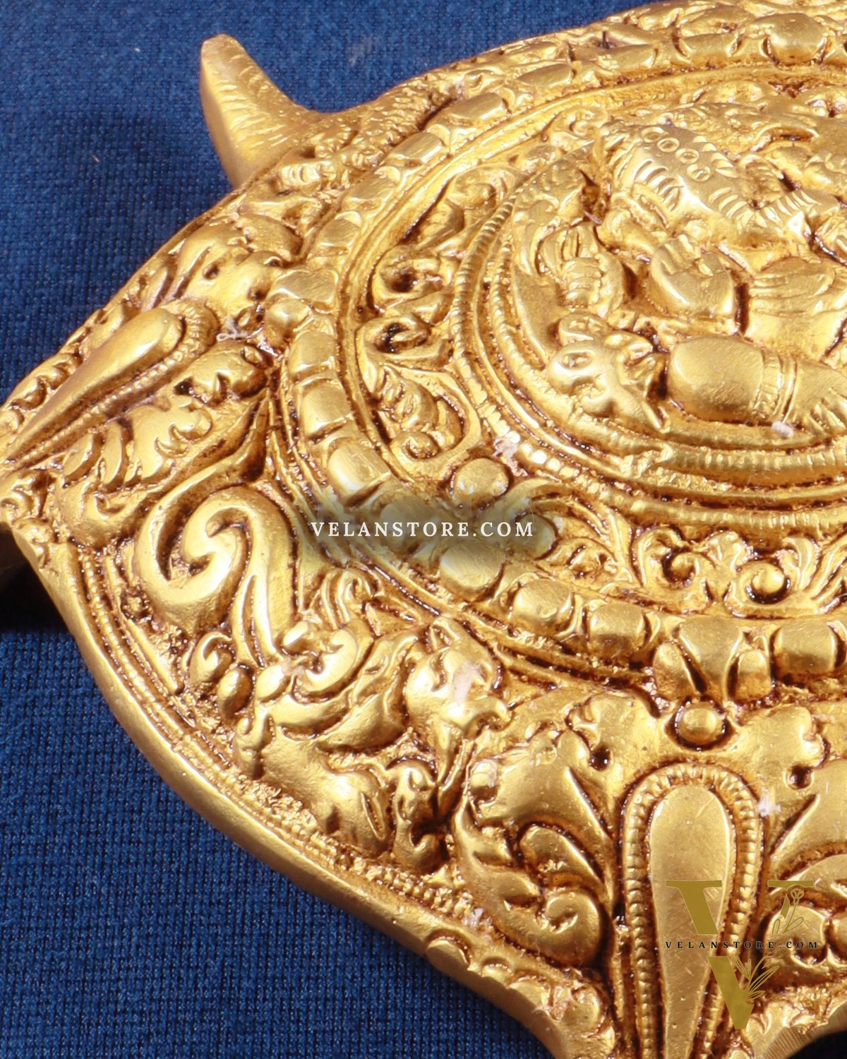 Pure Brass Tortoise with Lord Ganesha Engraving – Vastu Approved, 8 Inch