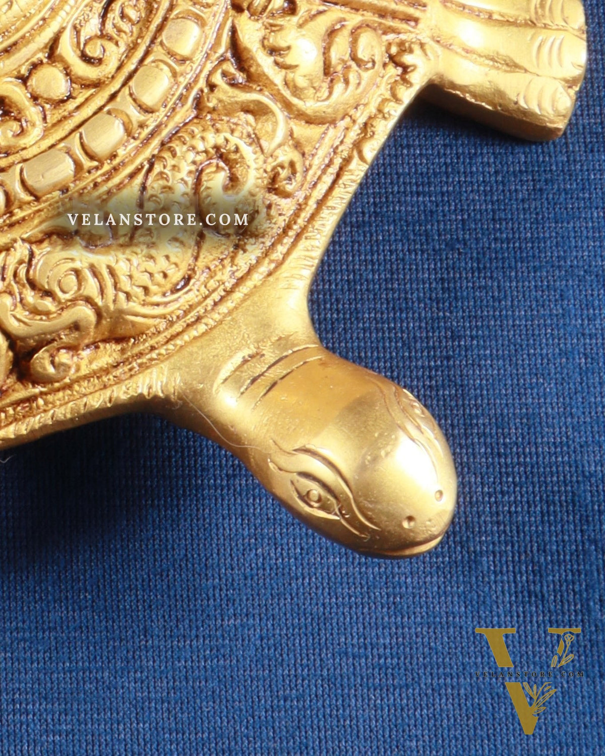 Pure Brass Tortoise with Lord Ganesha Engraving – Vastu Approved, 8 Inch