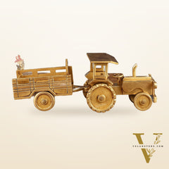 Pure Brass Tractor Showpiece - 4" Height