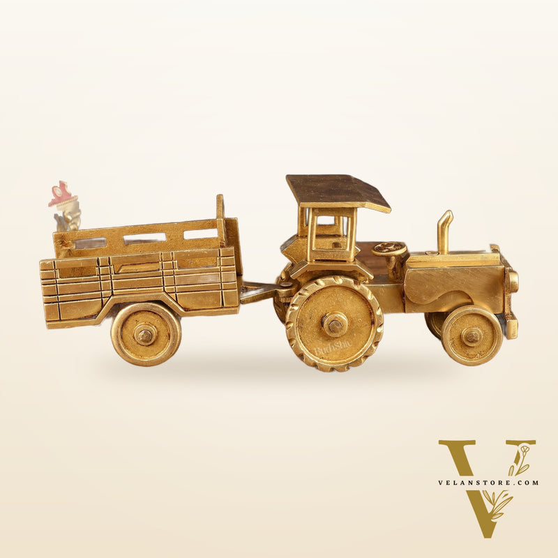 Pure Brass Tractor Showpiece - 4" Height