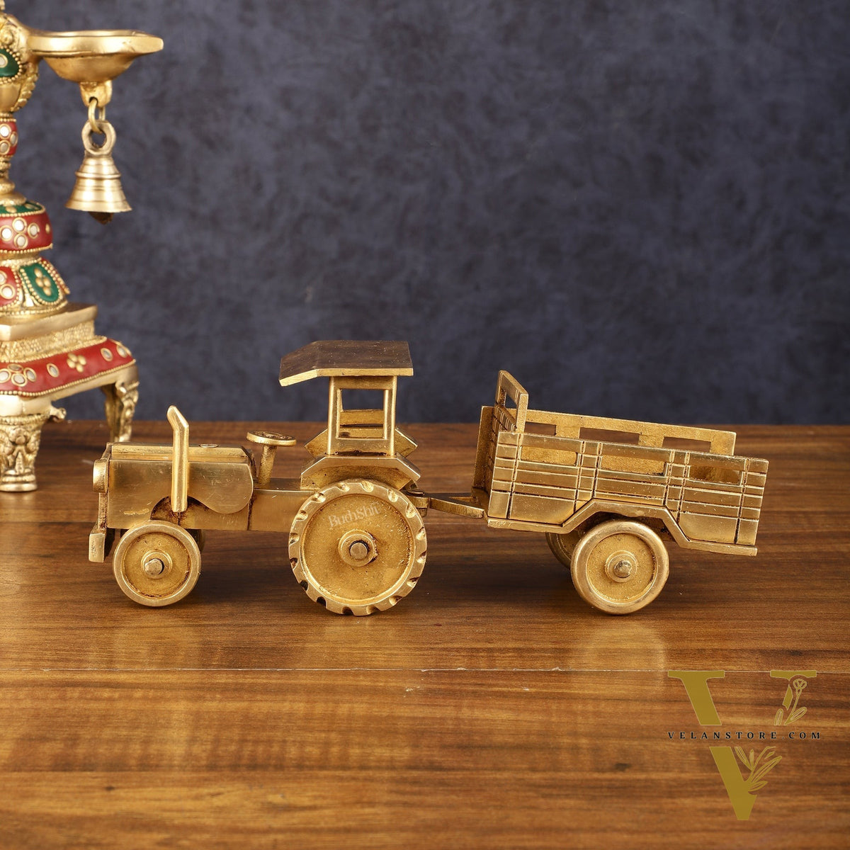 Pure Brass Tractor Showpiece - 4" Height