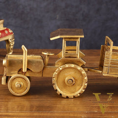 Pure Brass Tractor Showpiece - 4" Height