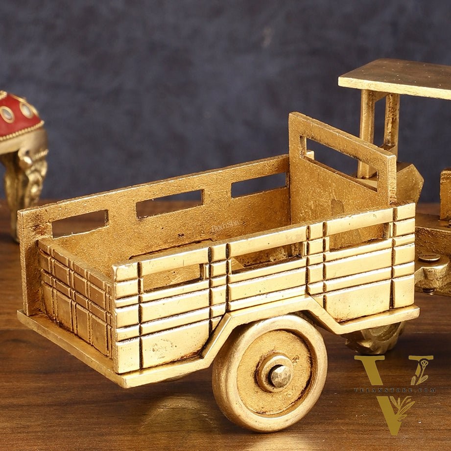 Pure Brass Tractor Showpiece - 4" Height