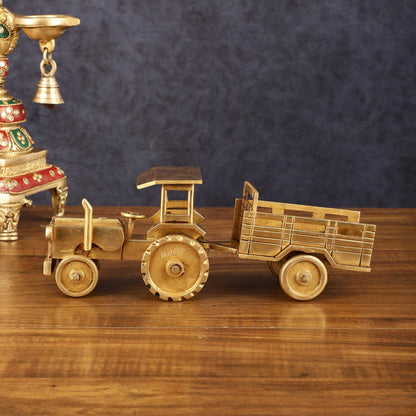 Pure Brass Tractor Showpiece - 4" Height