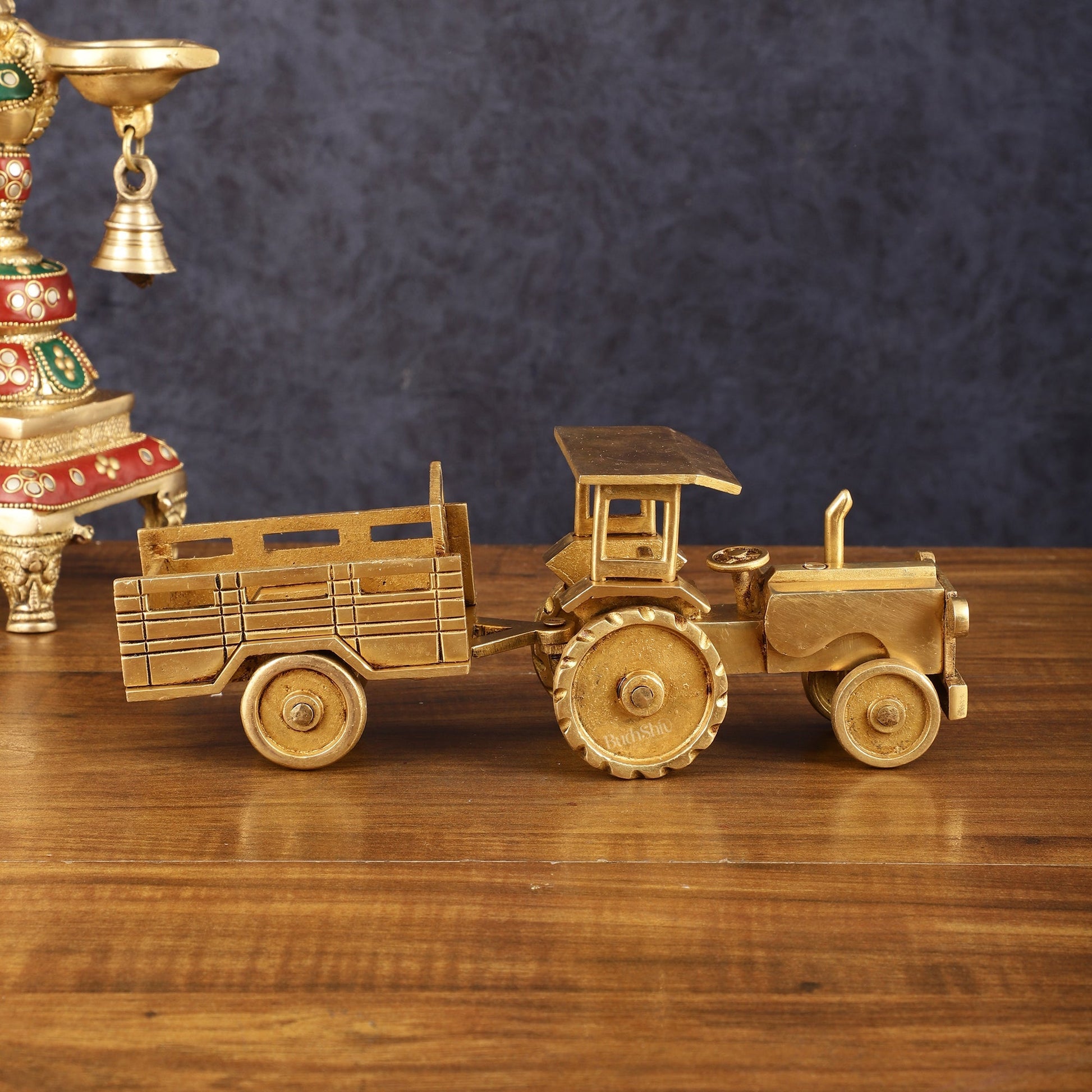 Pure Brass Tractor Showpiece - 4" Height