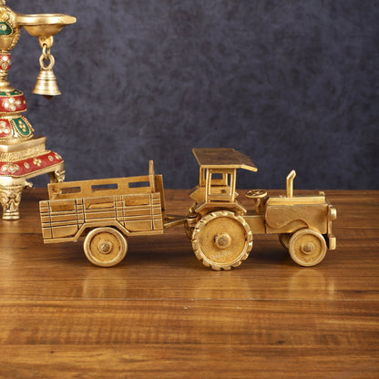 Pure Brass Tractor Showpiece - 4" Height