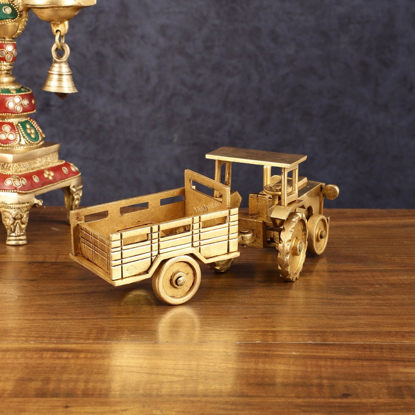 Pure Brass Tractor Showpiece - 4" Height
