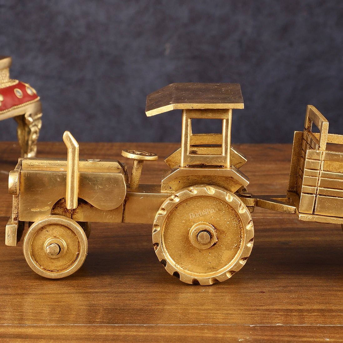 Pure Brass Tractor Showpiece - 4" Height