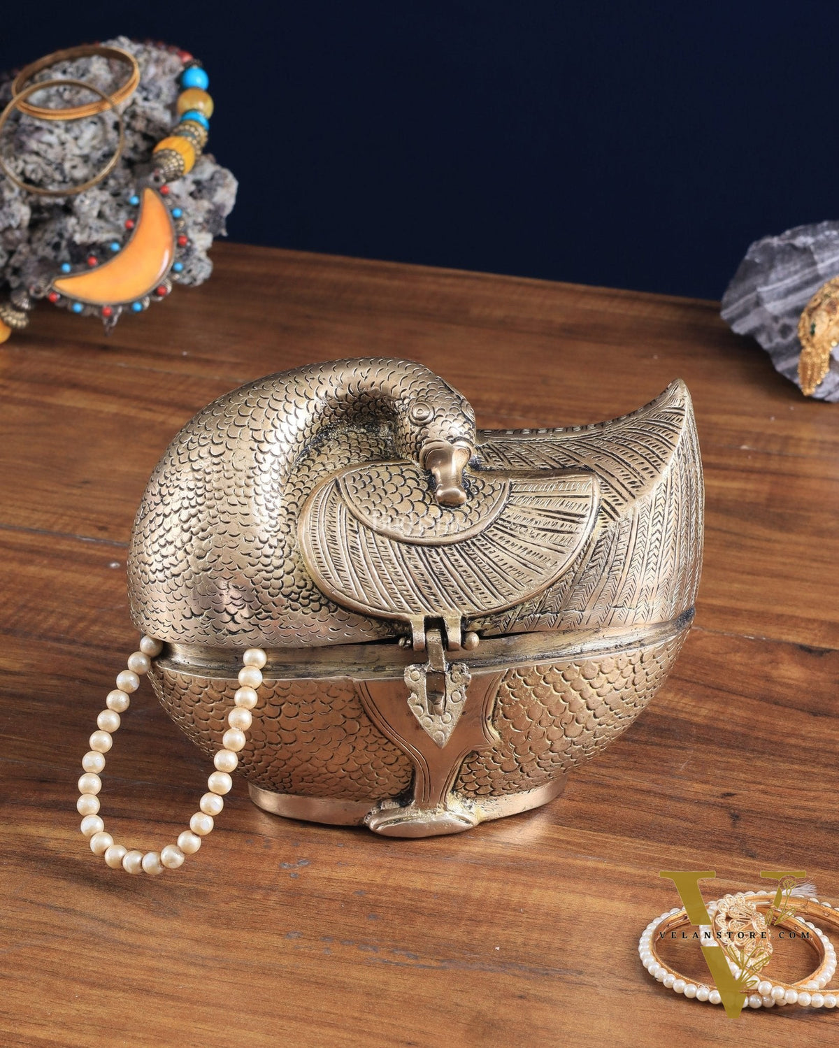 Pure Brass Unique Duck-Shaped Multipurpose Storage Box – Elegant Home Décor
