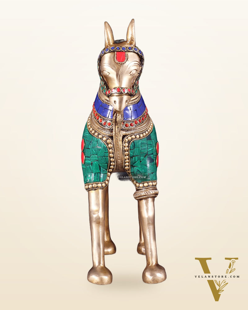 Pure Brass Unique Horse Statue Showpiece 12.6"