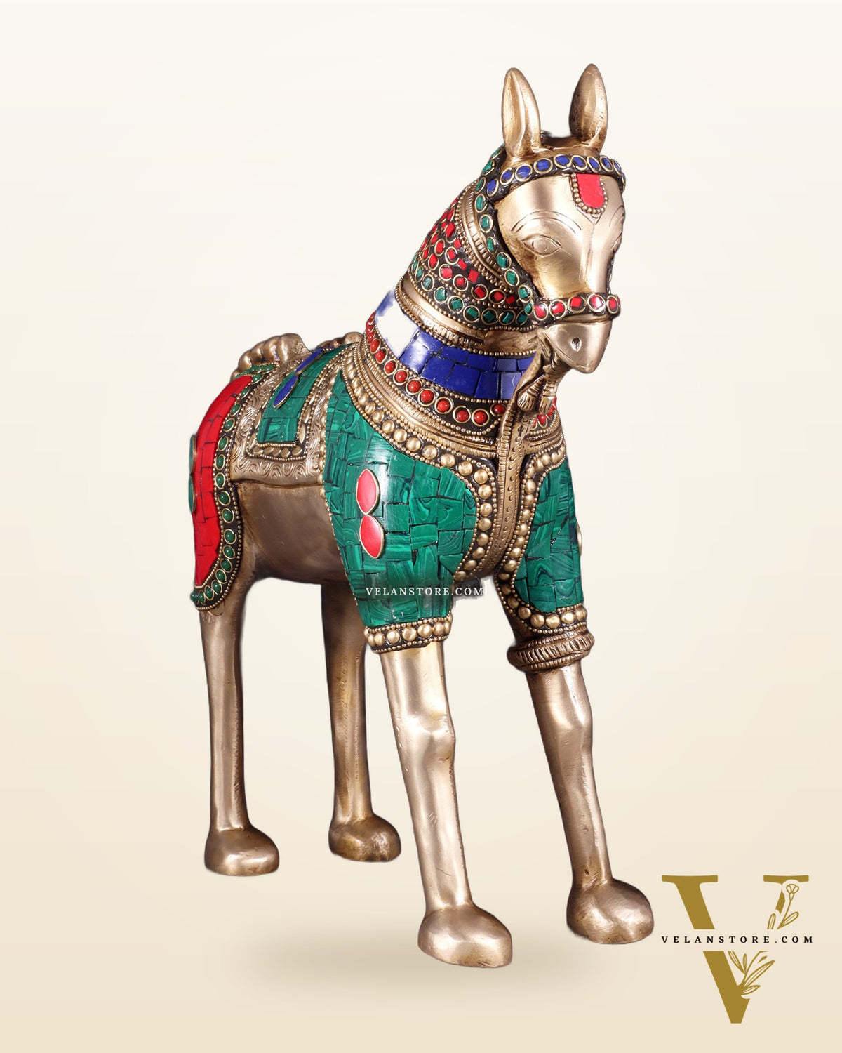 Pure Brass Unique Horse Statue Showpiece 12.6"