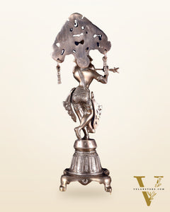 Pure Brass Unique Lord Krishna Idol 14.5 inch