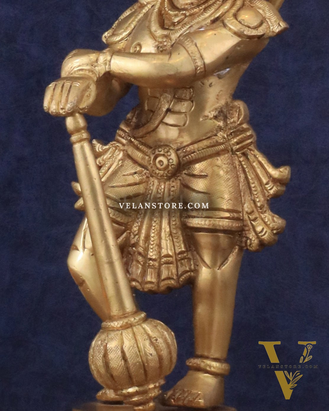 Pure Brass Unique Standing Lord Hanuman Statue - 11"