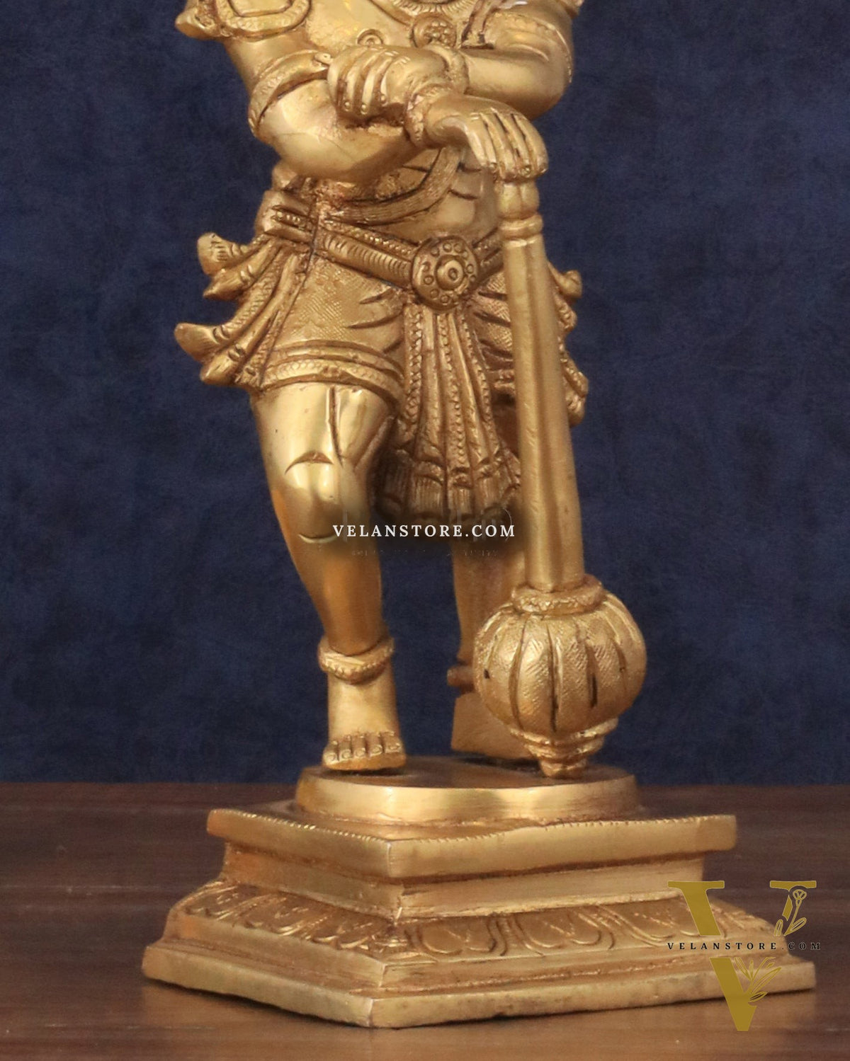 Pure Brass Unique Standing Lord Hanuman Statue - 11"