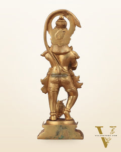 Pure Brass Unique Standing Lord Hanuman Statue - 11"