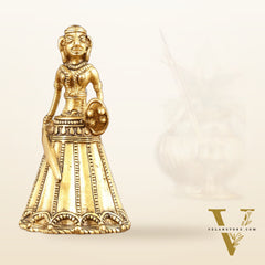 Pure Brass Unique Tribal Bell - 5.5" Height
