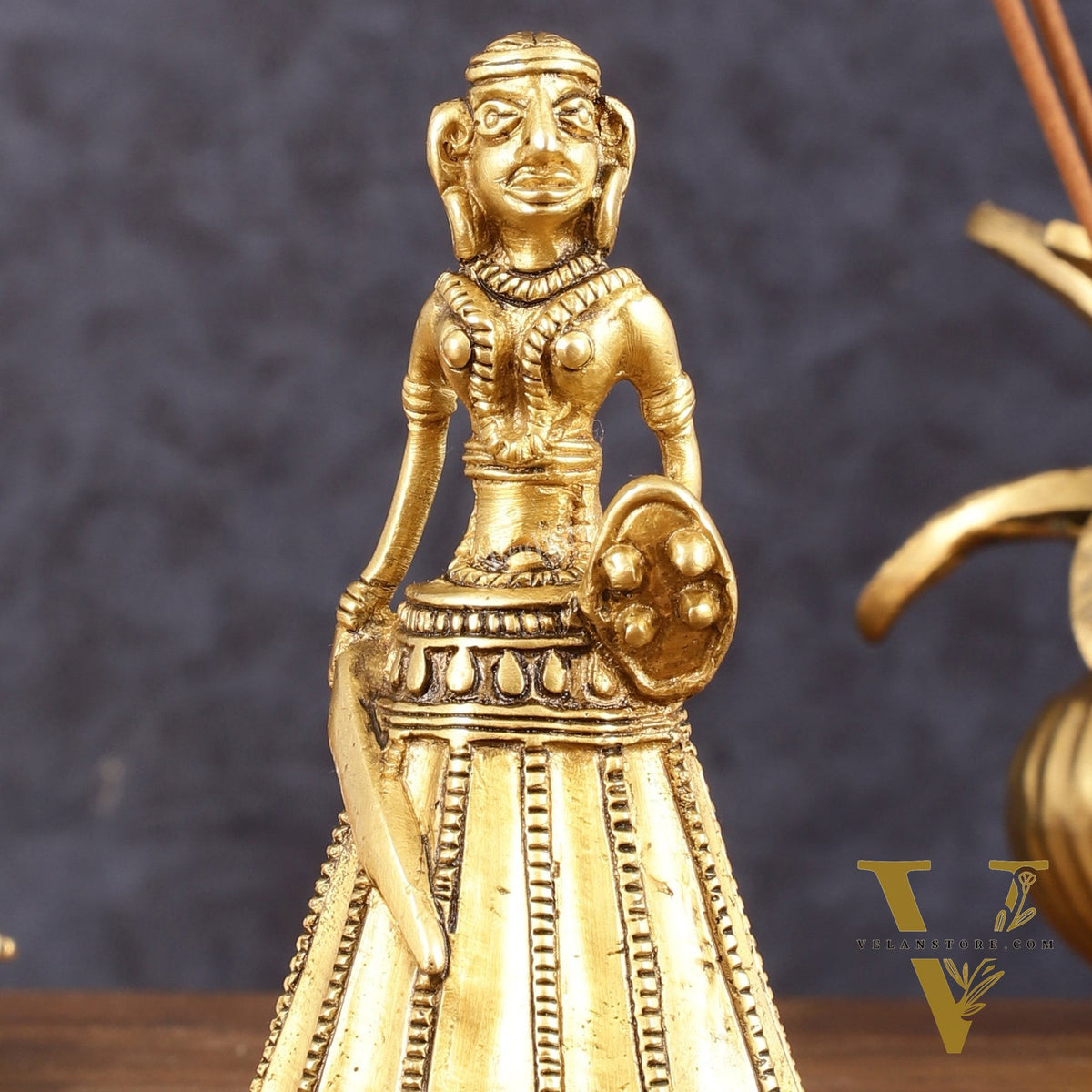 Pure Brass Unique Tribal Bell - 5.5" Height