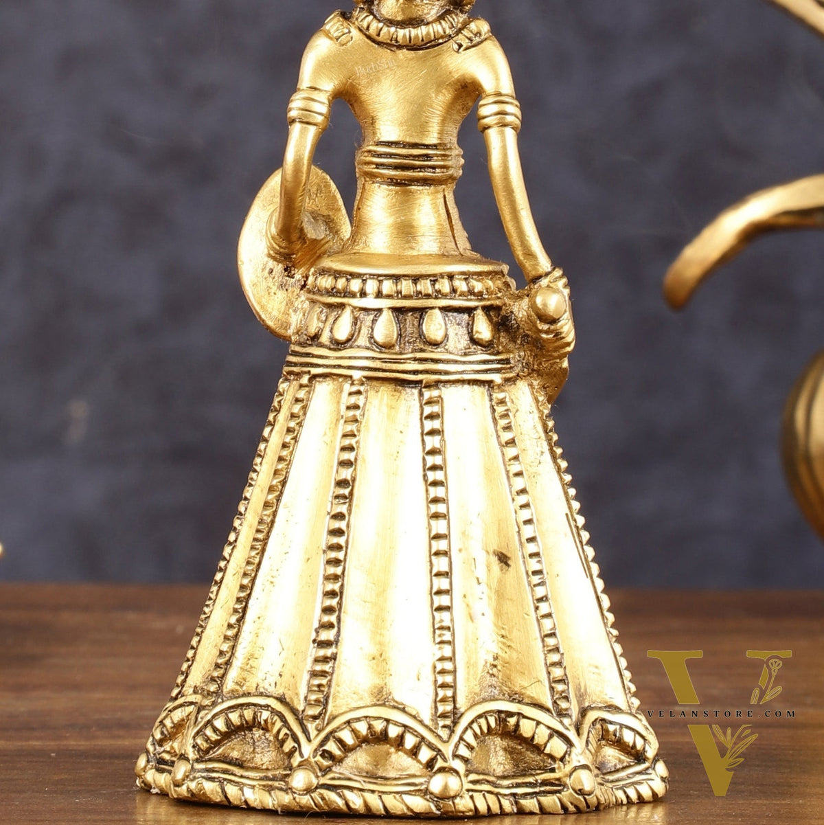 Pure Brass Unique Tribal Bell - 5.5" Height