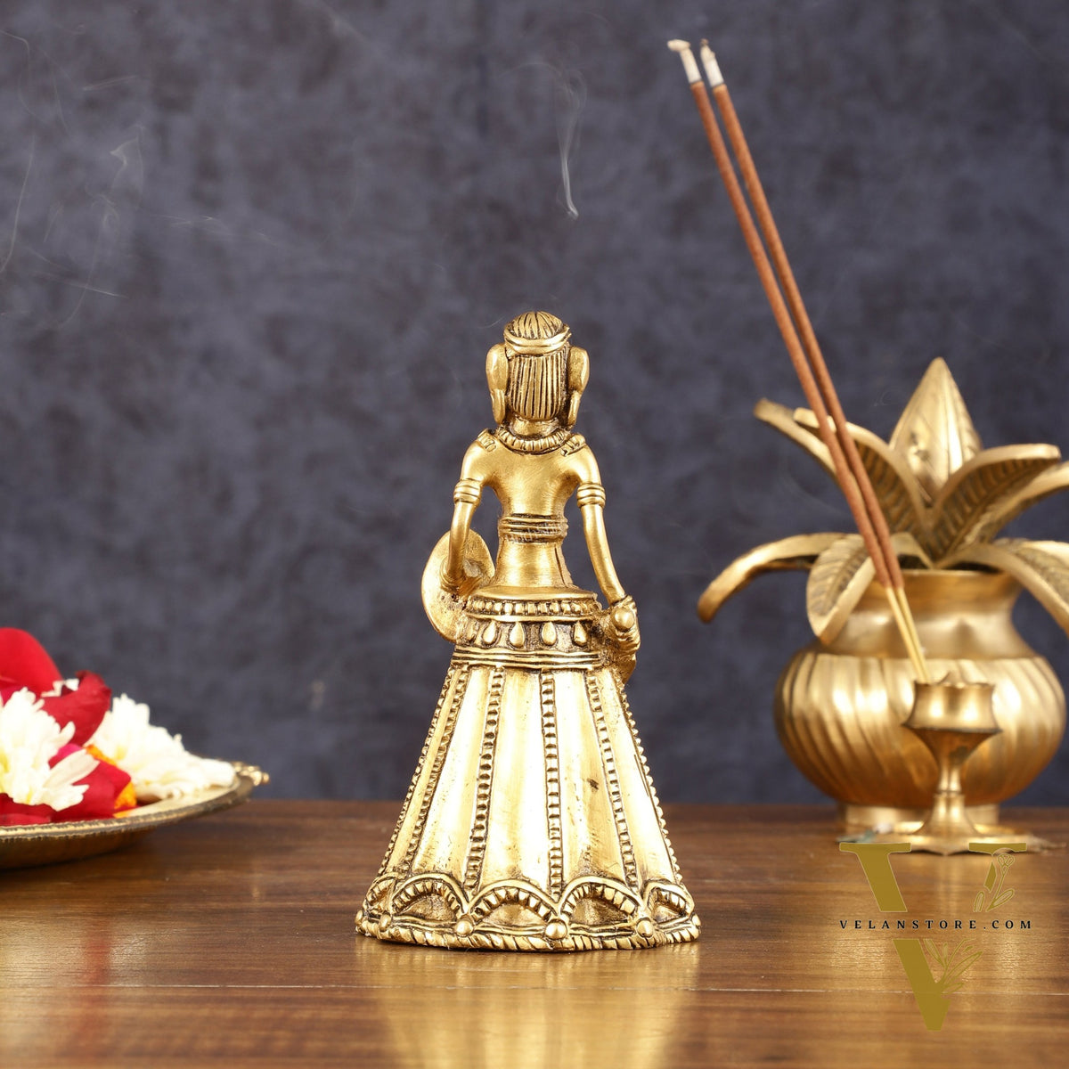 Pure Brass Unique Tribal Bell - 5.5" Height