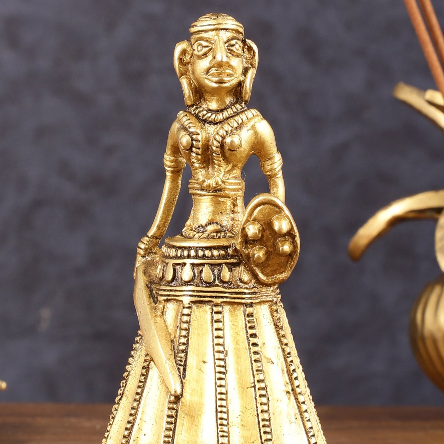 Pure Brass Unique Tribal Bell - 5.5" Height