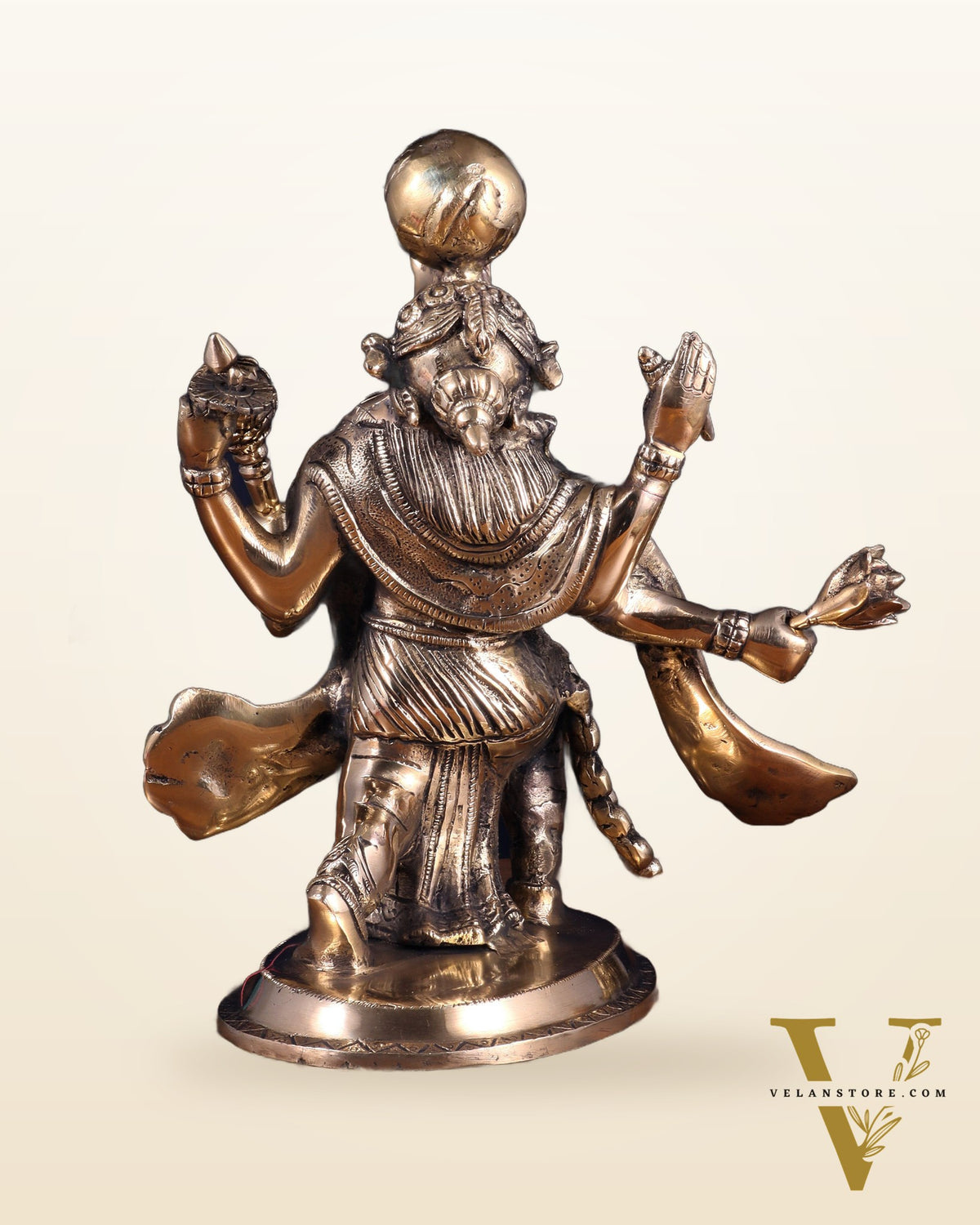 Pure Brass Varaha Avatar of Lord Vishnu | Lifting Earth |13”