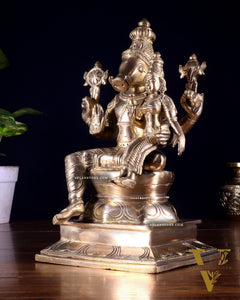 Pure Brass Varaha Lakshmi Statue 9.5"