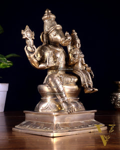 Pure Brass Varaha Lakshmi Statue 9.5"