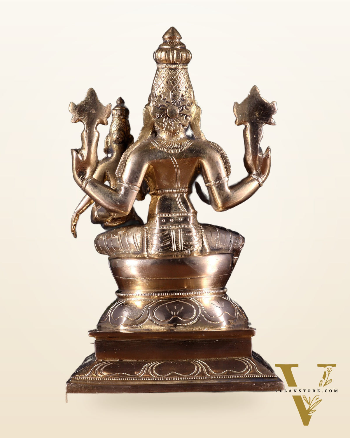 Pure Brass Varaha Lakshmi Statue 9.5"