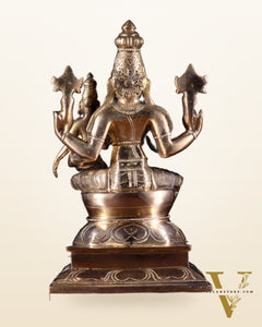 Pure Brass Varaha Lakshmi Statue 9.5"