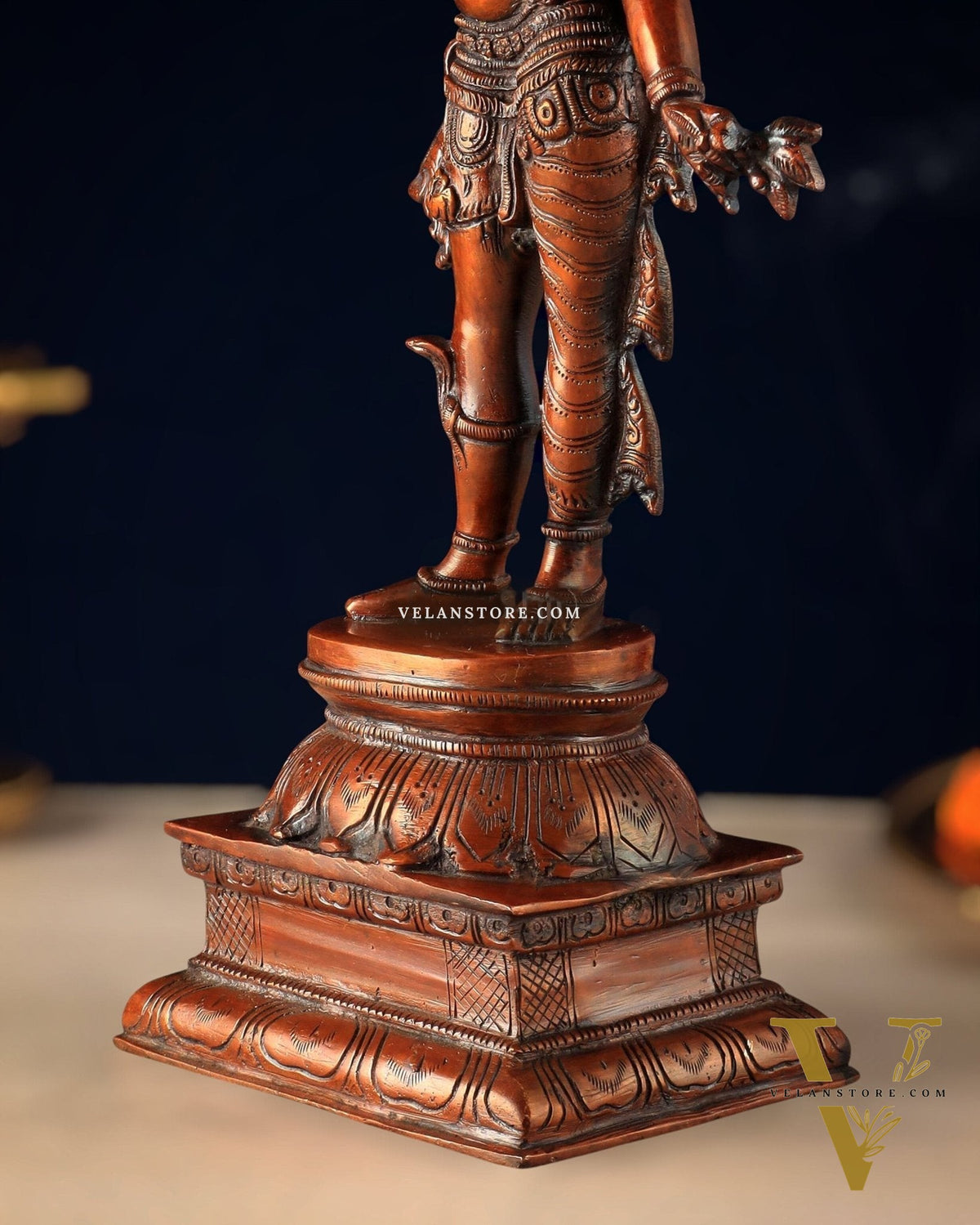 Pure Brass vintage Ardhanarishwara idol 13.5" Brown tone