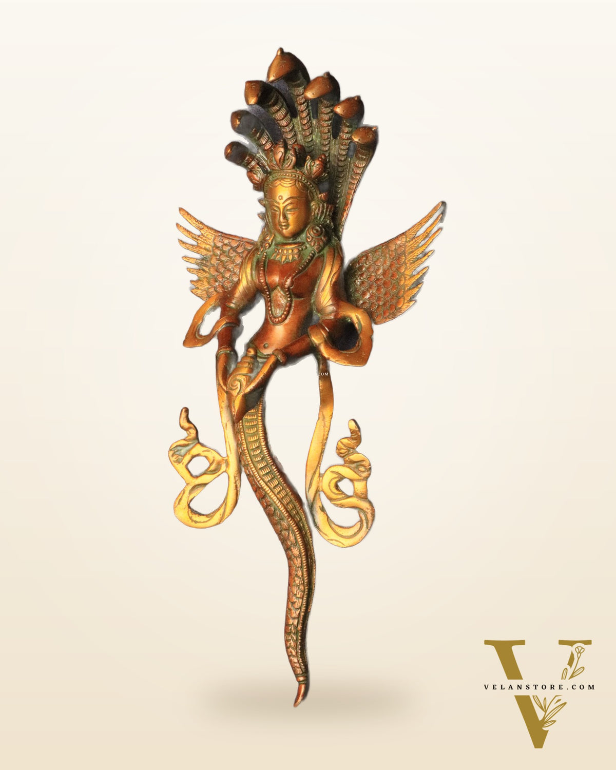 Pure Brass Vintage Naag Kanya Wall Hanging