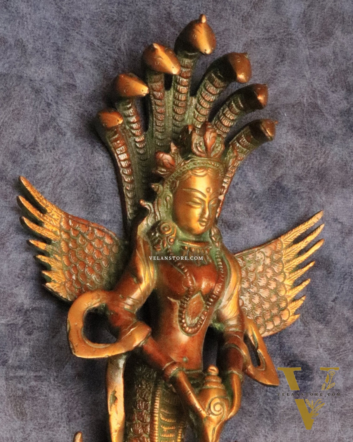 Pure Brass Vintage Naag Kanya Wall Hanging