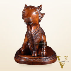 Pure Brass Vintage Nandi Statue – Chola brown Finish 12.6 inch