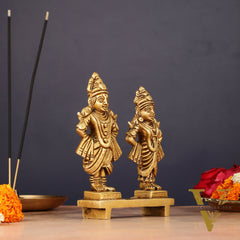 Pure Brass Vitthal Rukmani Idol 5"